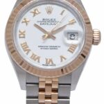 Rolex Datejust 28 Rose Gold/Steel White Roman Dial Ladies Watch +Card '21 279171