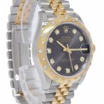 Rolex Datejust 31 18k Yellow Gold/Steel Dark Gray Diamond  Ladies Watch 278343