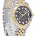 Rolex Datejust 31 18k Yellow Gold/Steel Dark Gray Diamond  Ladies Watch 278343