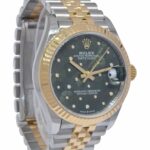 Rolex Datejust 31 18k Yellow Gold/Steel Olive Floral Motif Diamond Watch 278273