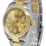 Rolex Datejust 36 18k Yellow Gold/Steel Champagne Dial Mens Watch 126203