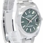 Rolex Datejust 36 Steel Green Palm Dial Oyster Bracelet Watch B/P '22 126200