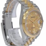 Rolex Datejust 36 Yellow Gold/Steel Champagne Jubilee Diamond Dial Watch 126233