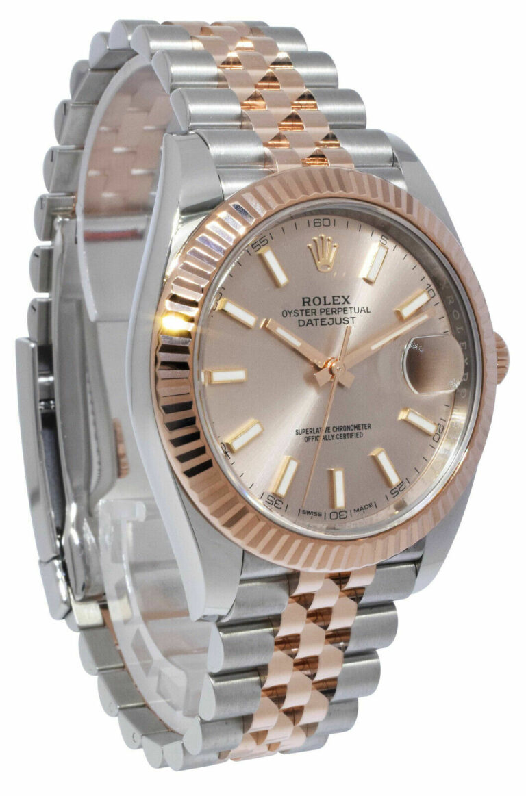 Rolex Datejust 41 18k Rose Gold/Steel Sundust Dial Mens Watch B/P '19 126331