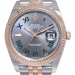 Rolex Datejust 41 18k Rose Gold/Steel Wimbledon Gray Dial Watch B/P '20 126331