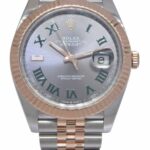 Rolex Datejust 41 18k Rose Gold/Steel Wimbledon Gray Dial Watch B/P '20 126331