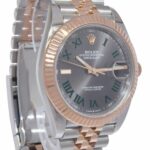 Rolex Datejust 41 18k Rose Gold/Steel Wimbledon Gray Dial Watch B/P '20 126331