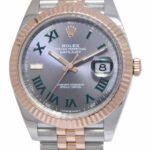 Rolex Datejust 41 18k Rose Gold/Steel Wimbledon Gray Dial Watch B/P '20 126331