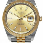 Rolex Datejust 41 18k Yellow Gold/Steel Champagne Dial Jubilee Watch 126333