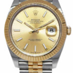 Rolex Datejust 41 18k Yellow Gold/Steel Champagne Dial Jubilee Watch 126333