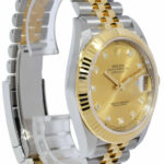 Rolex Datejust 41 18k Yellow Gold/Steel Champagne Diamond Watch B/P '21 126333