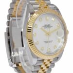 Rolex Datejust 41 18k Yellow Gold/Steel MOP Diamond Dial Jubilee Watch 126333