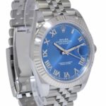 Rolex Datejust 41 Steel 
18k WG Roman Blue Dial Watch B/P '22 126334