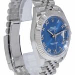 Rolex Datejust 41 Steel 
18k WG Roman Blue Dial Watch B/P '22 126334