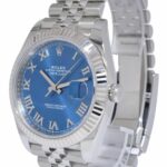 Rolex Datejust 41 Steel 
18k WG Roman Blue Dial Watch B/P '22 126334