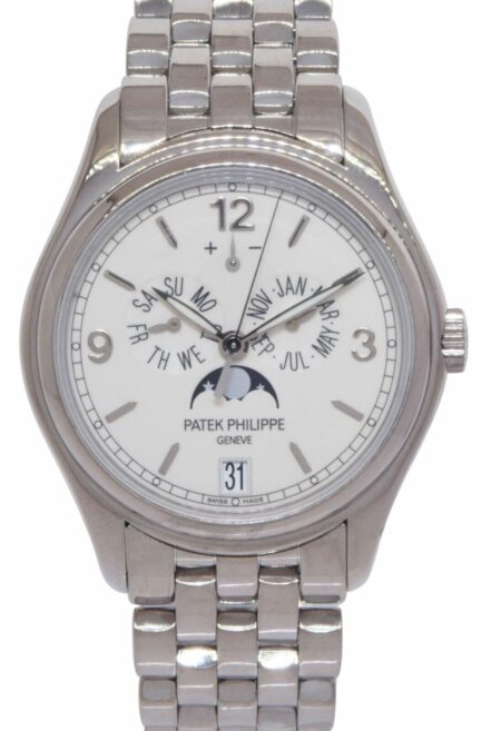 Patek Philippe Annual Calendar 18k White Gold Moon Phase 39mm Watch B/P 5146/1G