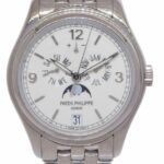 Patek Philippe Annual Calendar 18k White Gold Moon Phase 39mm Watch B/P 5146/1G