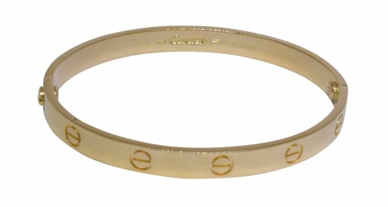 Cartier Love Bracelet 18k Yellow Gold Size 18 w Pouch