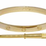 Cartier Love Bracelet 18k Yellow Gold Size 18 w Pouch