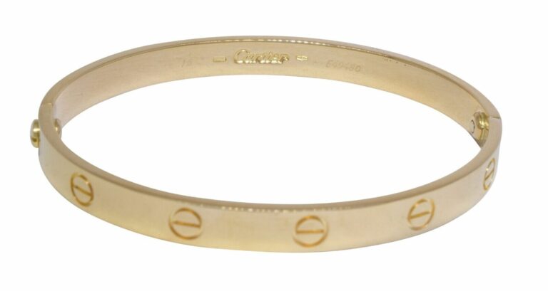 Cartier Love Bracelet 18k Yellow Gold Size 18 w Pouch