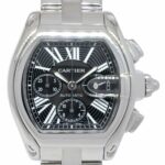 Cartier Roadster XL Chronograph Steel Black Dial Mens Automatic Watch 2618