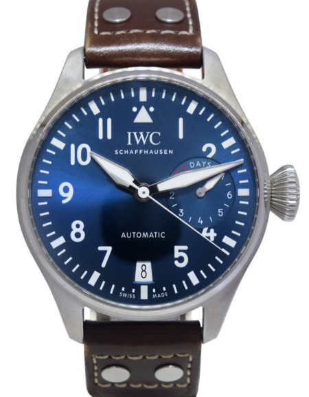 IWC Big Pilot Le Petit Prince 5009 Steel 7 Day Blue Dial 46mm Watch B/P IW500916