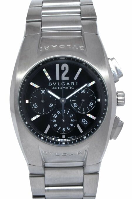 Bvlgari Ergon Chronograph Stainless Steel Automatic Mens Watch Bulgari EG40SCH