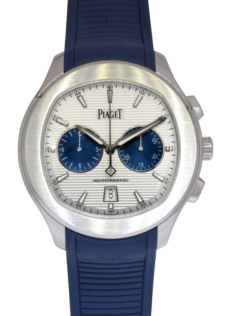 Piaget Polo Chronograph Steel Silver Dial Mens 42mm Automatic Watch G0A46013