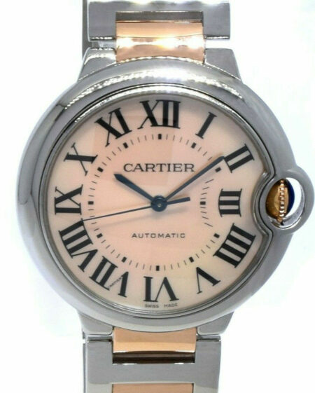 Cartier Ballon Bleu 36mm 18k Rose Gold/ SS Pink MOP Dial Ladies Automatic 3284