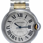 Cartier Ballon Bleu 36mm 18k Yellow Gold/ SS Silver Dial Ladies Automatic 3284