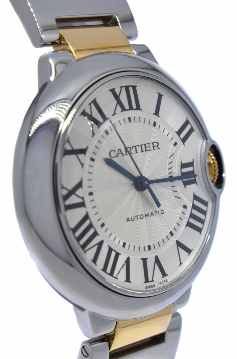 Cartier Ballon Bleu 36mm 18k Yellow Gold/ SS Silver Dial Ladies Automatic 3284