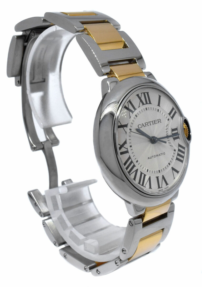 Cartier Ballon Bleu 36mm 18k Yellow Gold/ SS Silver Dial Ladies Automatic 3284