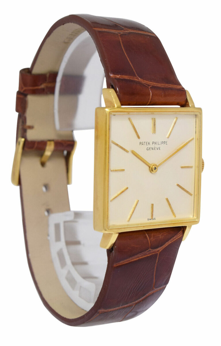 Patek Philippe Gondolo 18k Yellow Gold Square Mens Manual Watch 3430