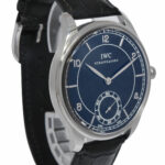 IWC Vintage Portuguese 5445 Steel Black Dial Mens 44mm Manual Watch IW544501