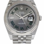 NEW Rolex Datejust 41 Steel 
18k Gold Bezel Wimbledon Watch B/P '24 126334