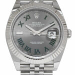 NEW Rolex Datejust 41 Steel 
18k Gold Bezel Wimbledon Watch B/P '24 126334