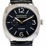 Panerai Radiomir 8 Days PAM 190 Steel Black Dial 45mm Manual Watch B/P PAM00190