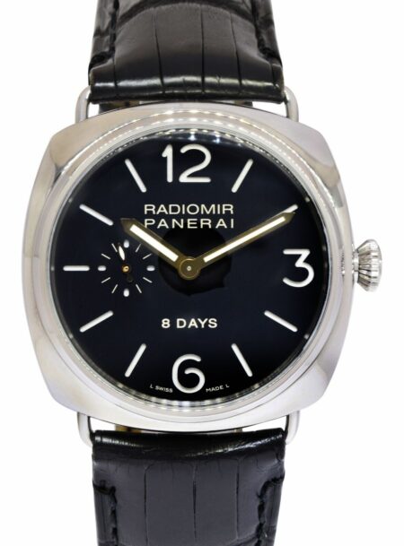 Panerai Radiomir 8 Days PAM 190 Steel Black Dial 45mm Manual Watch B/P PAM00190