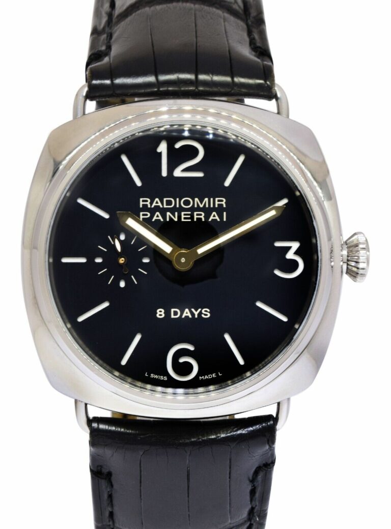 Panerai Radiomir 8 Days PAM 190 Steel Black Dial 45mm Manual Watch B/P PAM00190