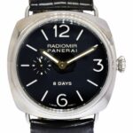 Panerai Radiomir 8 Days PAM 190 Steel Black Dial 45mm Manual Watch B/P PAM00190