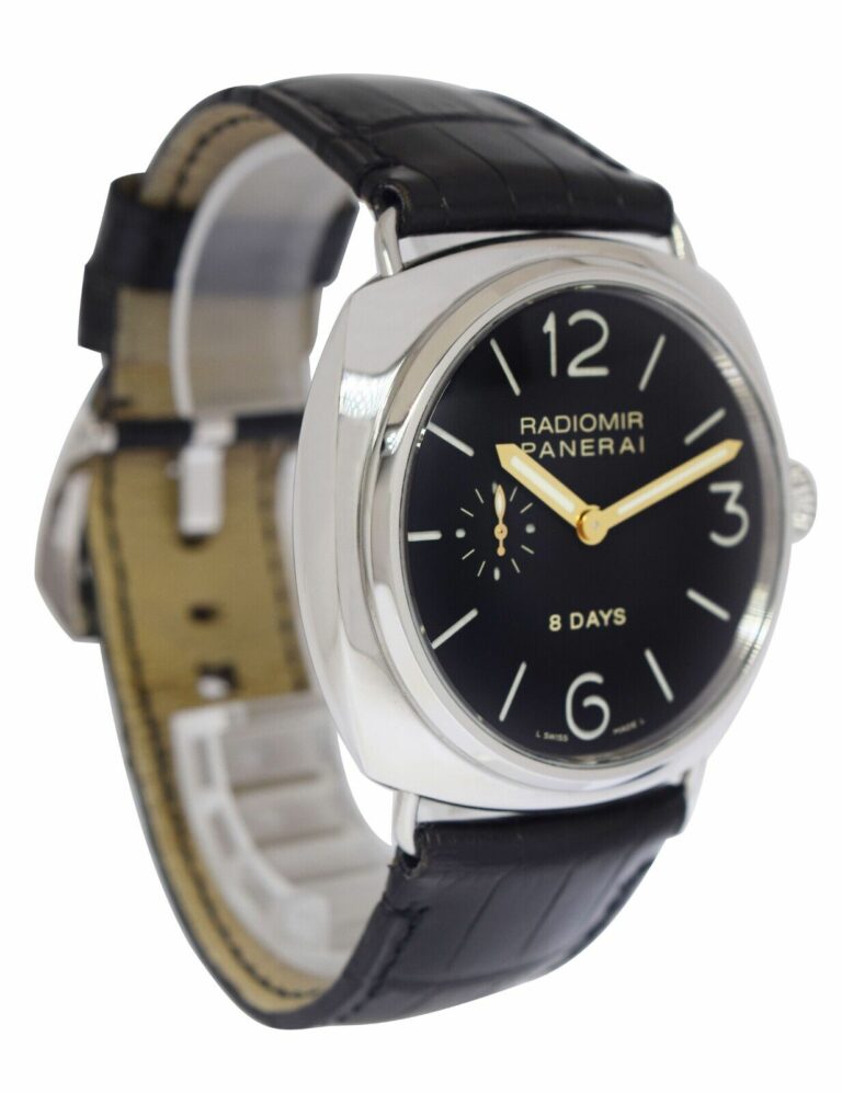 Panerai Radiomir 8 Days PAM 190 Steel Black Dial 45mm Manual Watch B/P PAM00190