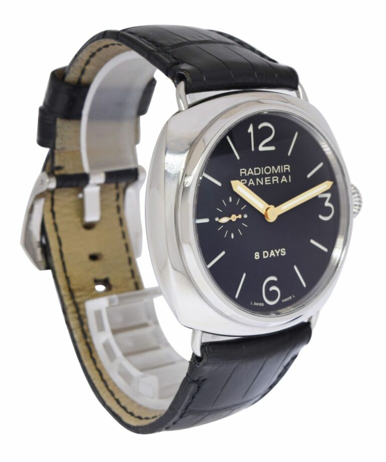 Panerai Radiomir 8 Days PAM 190 Steel Black Dial 45mm Manual Watch B/P PAM00190