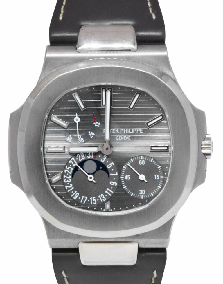 Patek Philippe 5712 Nautilus Complication 18k White Gold Watch B/P 5712G-001