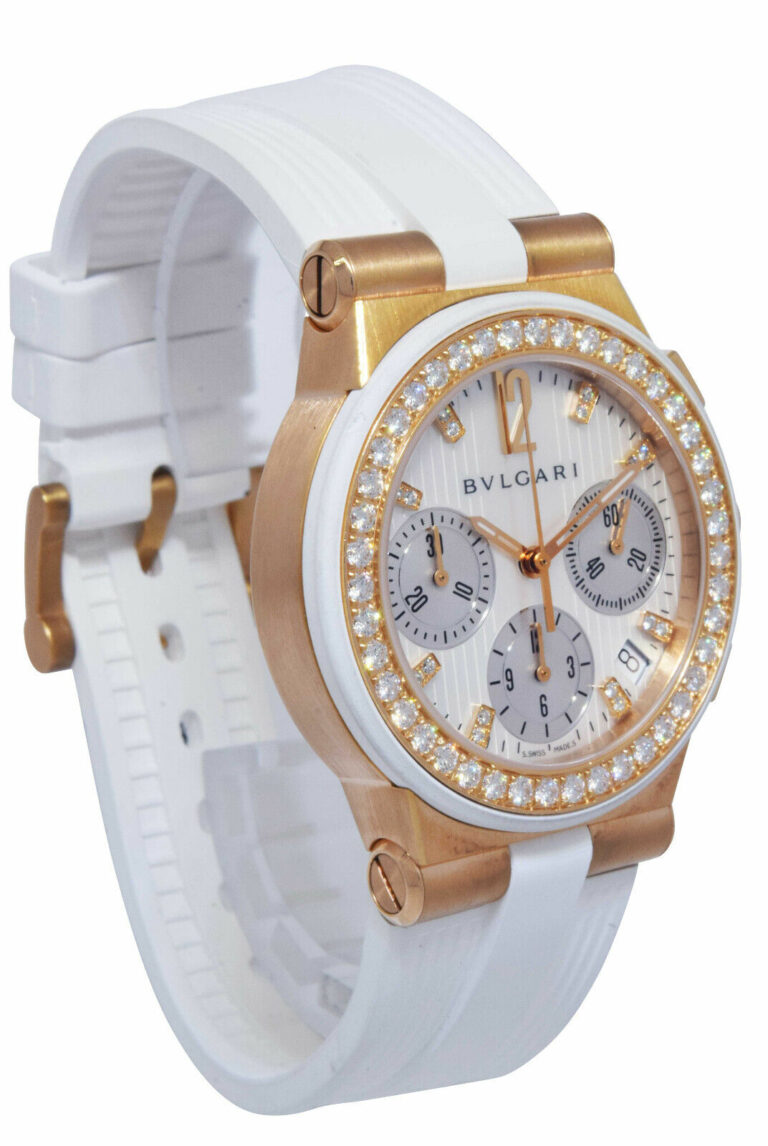 Bvlgari Diagono 18k Rose Gold 
Diamond Ladies Automatic Watch B/P DGP35GVCH