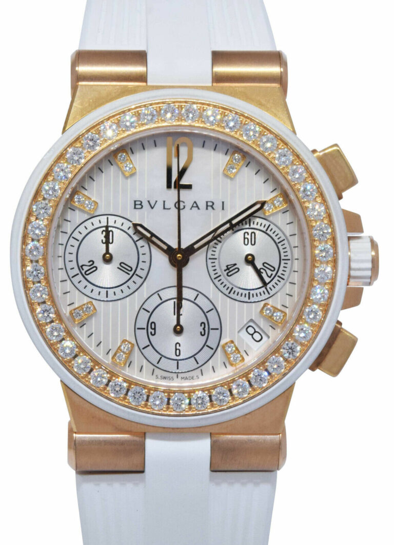 Bvlgari Diagono 18k Rose Gold 
Diamond Ladies Automatic Watch B/P DGP35GVCH