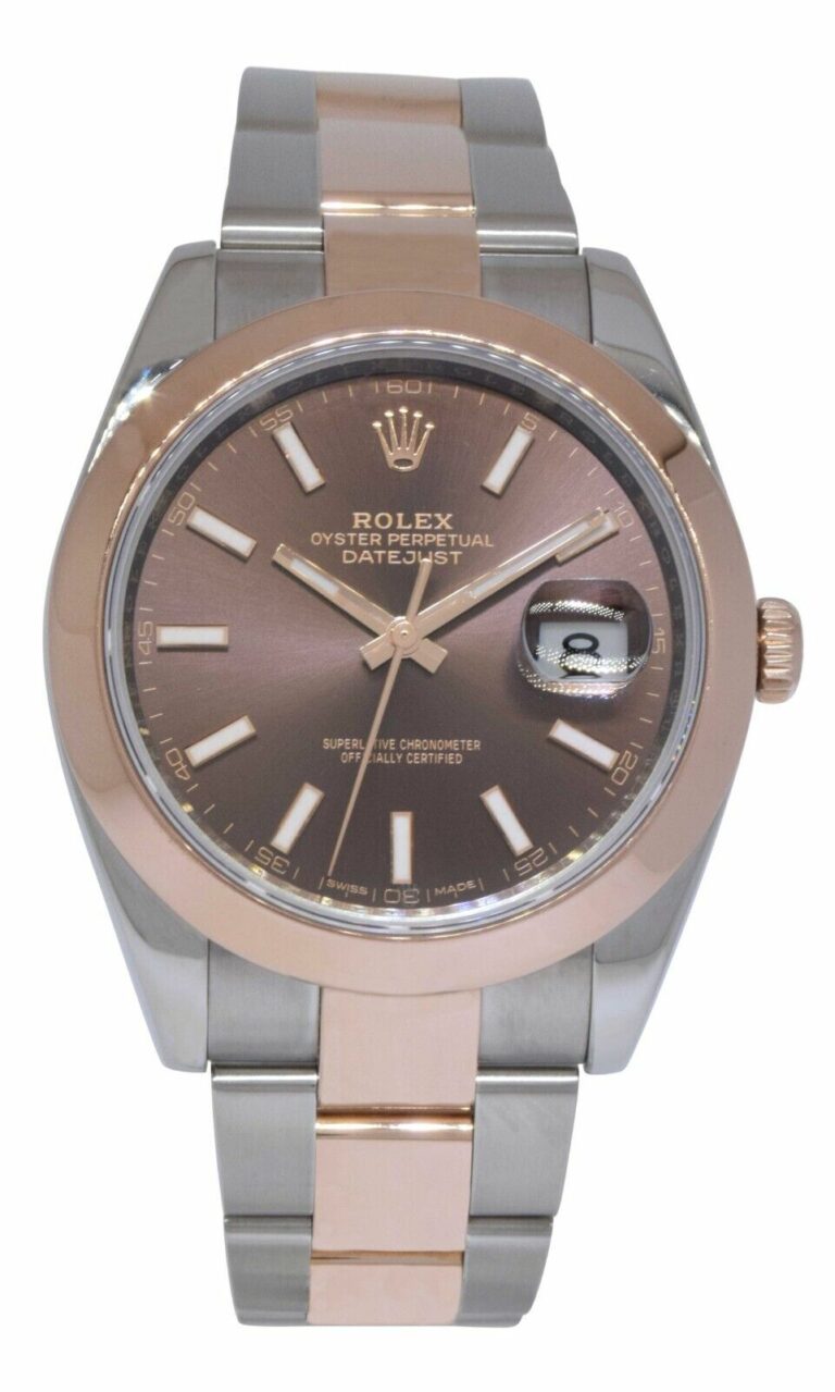 Rolex Datejust 41 18k Rose Gold/Steel Chocolate Dial Watch +Card '19 126301