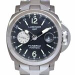 Panerai Luminor GMT PAM 161 Titanium/Steel Black Dial Mens 44mm Watch PAM00161