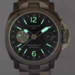 Panerai Luminor GMT PAM 161 Titanium/Steel Black Dial Mens 44mm Watch PAM00161