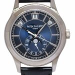 Patek Philippe Annual Calendar 5205 18k White Gold Blue Dial Watch B/P '22 5205G