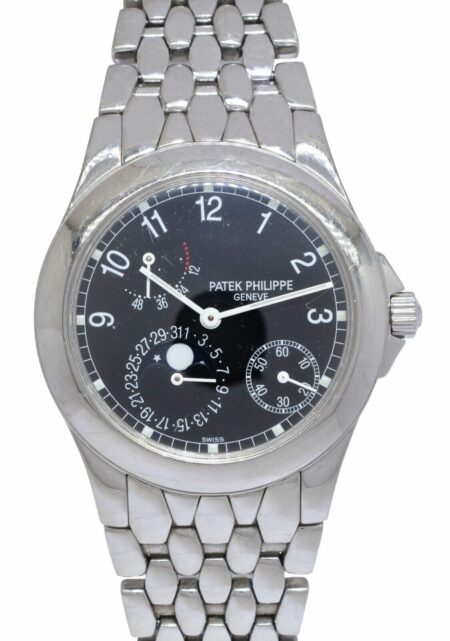 Patek Philippe Neptune Moonphase Power Reserve Steel Mens 37mm Watch B/P 5085/1A